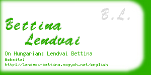 bettina lendvai business card